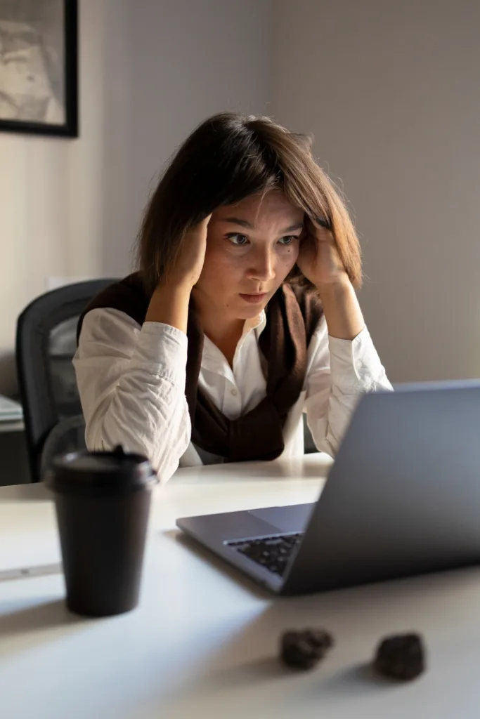 Anxiety In Working women Image Credit: <a href="https://www.freepik.com/free-photo/side-view-frustrated-woman-desk_32407653.htm#fromView=search&page=1&position=35&uuid=eb303e2e-b77c-4a20-a5df-64c2f0c62aa8">Image by freepik</a>